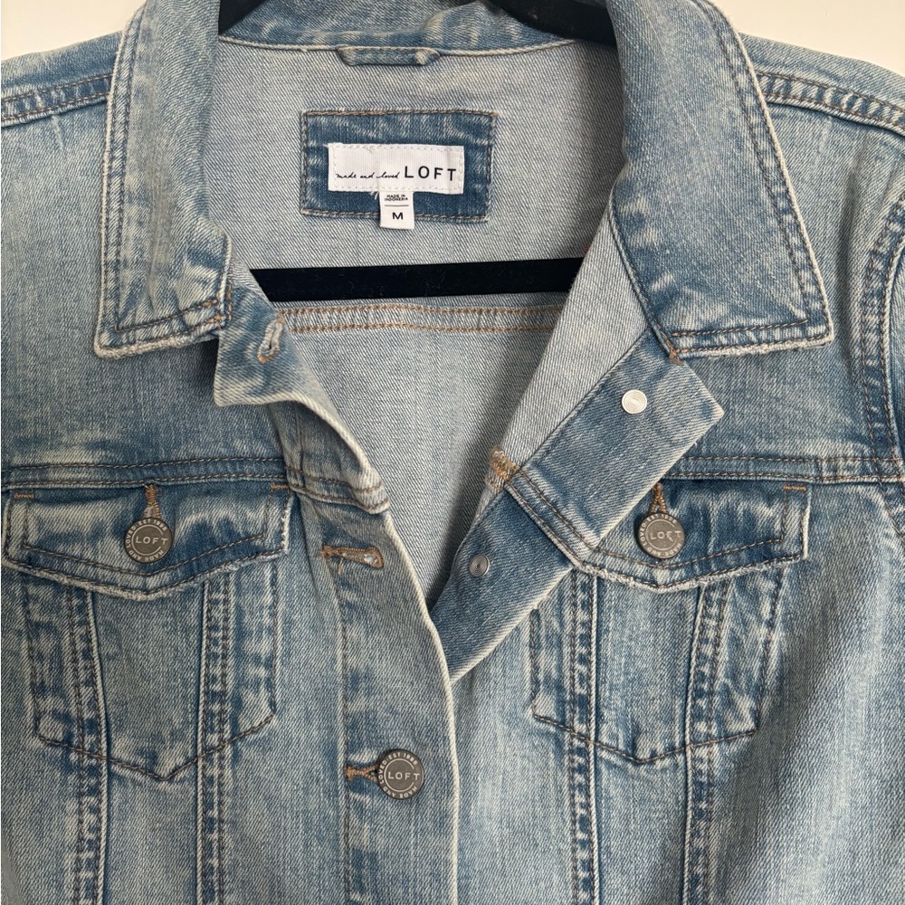 LOFT Women's Faded Blue Jean Jacket